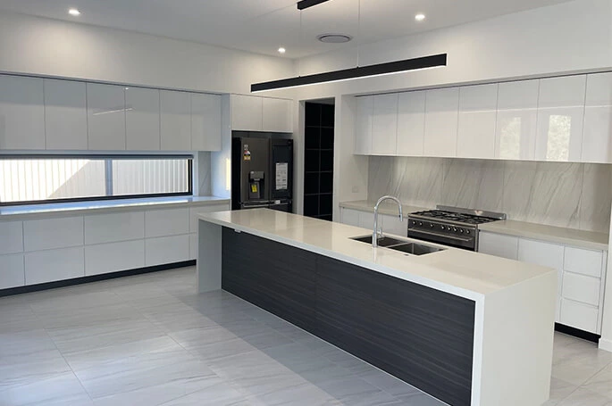 White Kitchen Units for the Spain Edin Emperor Villa Project