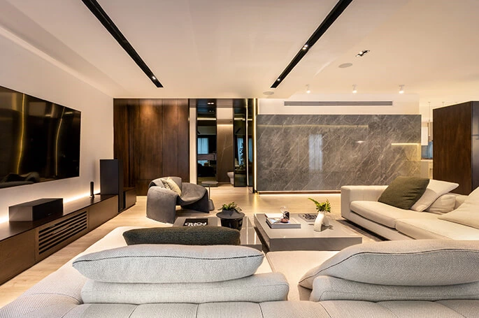 Barcelona Full House Project: Green Glass Wardrobe Doors