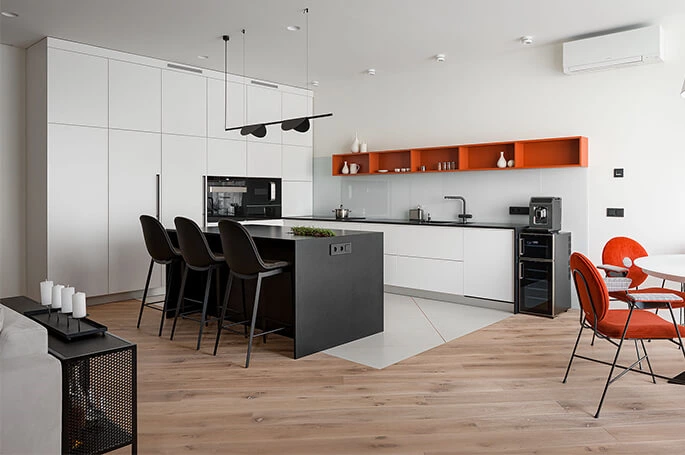 Colorful Cabinetry for a New York Full House Project