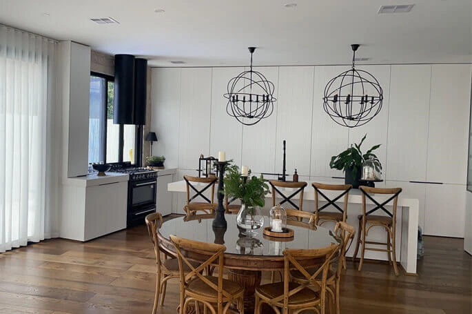 White Lacquer Villa Kitchen | Brisbane Cabinet Project