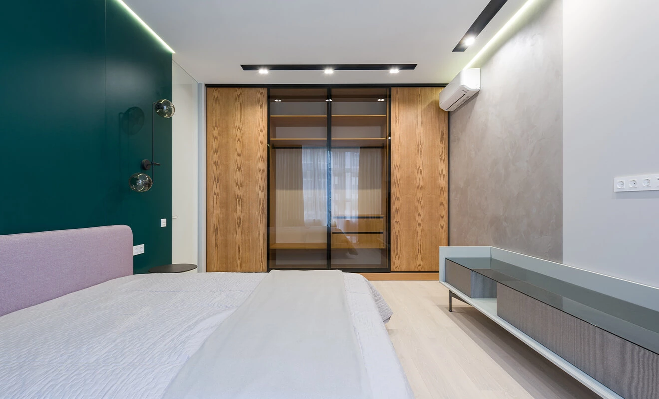 built in custom wardrobe with clean modern design