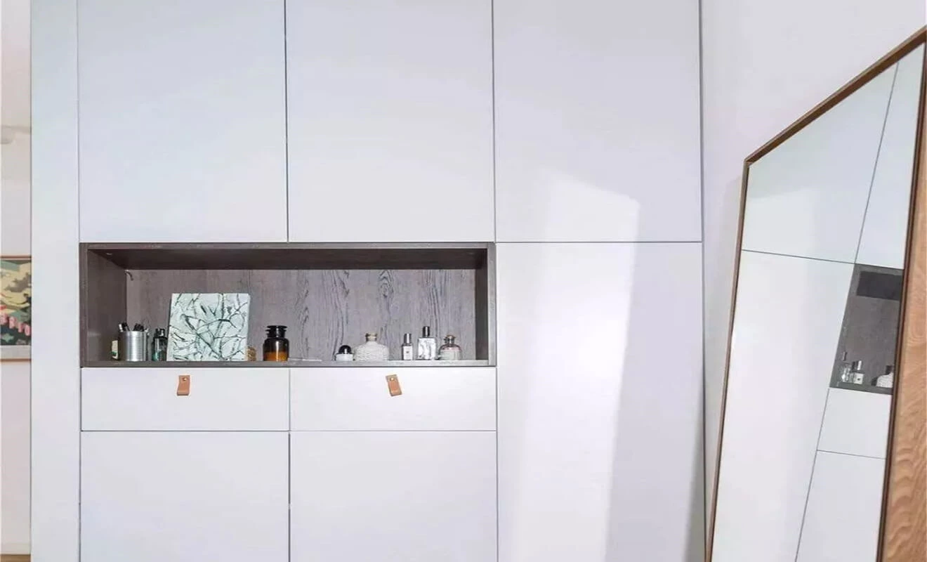 Entryway cabinet adjustable shelves for shoe storage