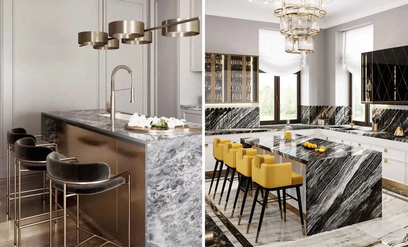 Kitchen island bar counter with seating and practical storage Kitchen island bar counter with seating and practical storage