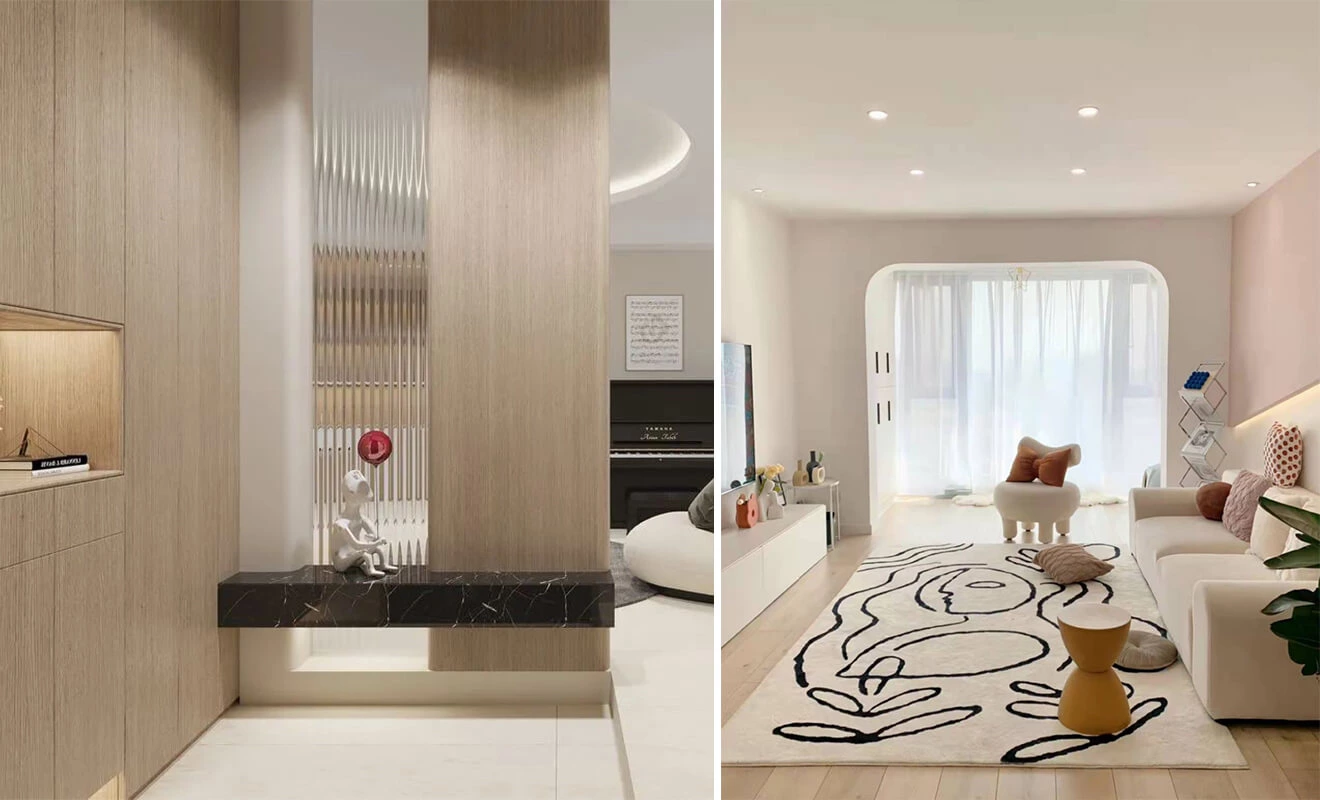 Cream beige and white home color palette with layered neutral tones Cream beige and white home color palette with layered neutral tones