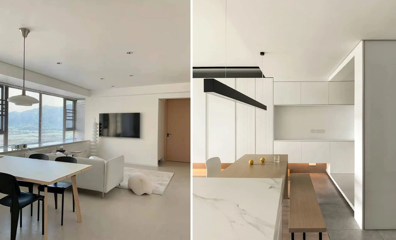 Cream color ceiling design with recessed lighting Cream color ceiling design with recessed lighting