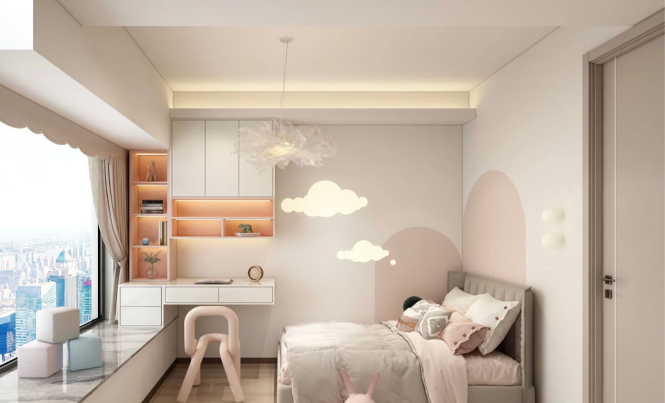 Cream wall decoration for a warm modern interior Cream wall decoration for a warm modern interior