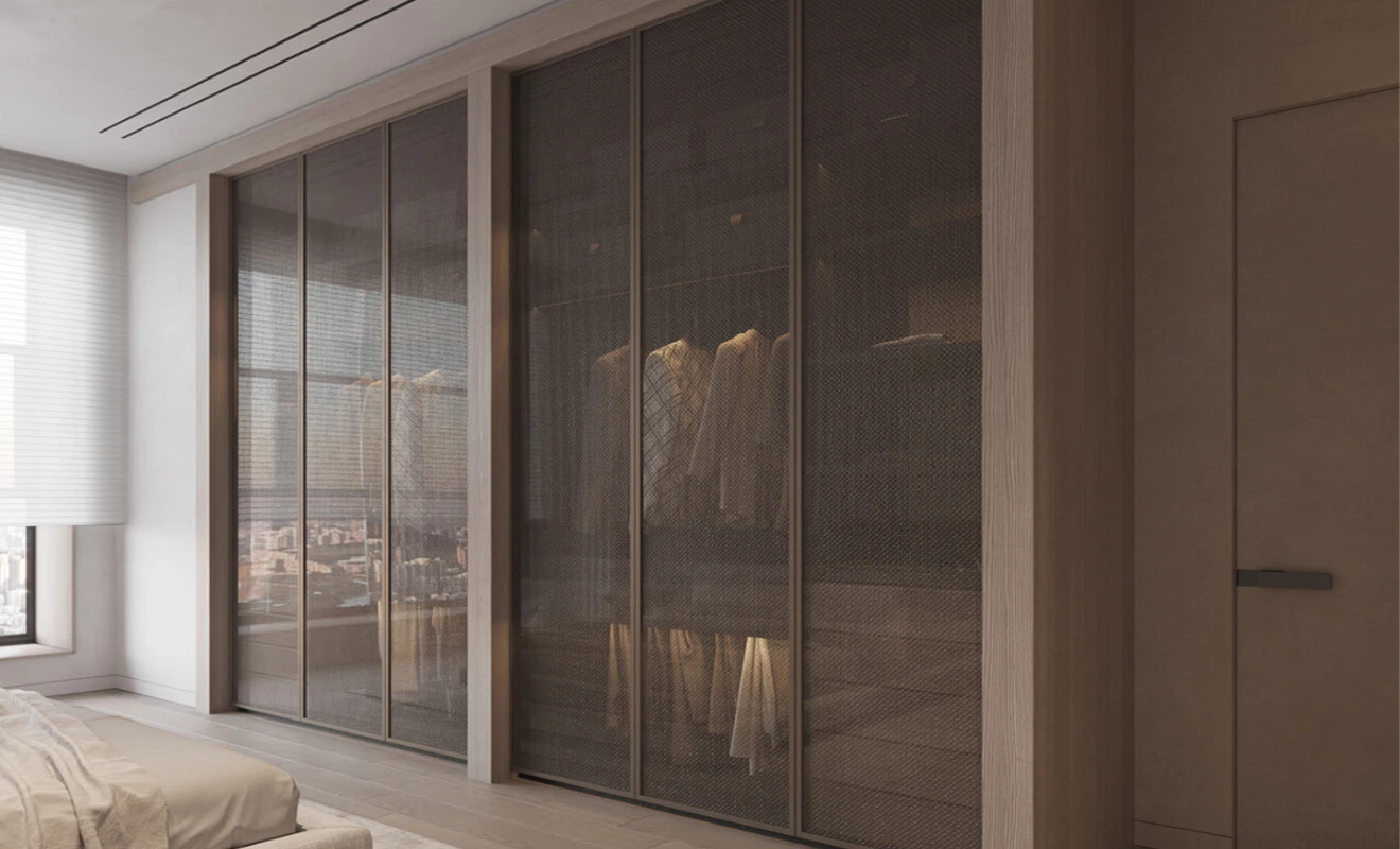 Custom wardrobe design with modern bedroom storage