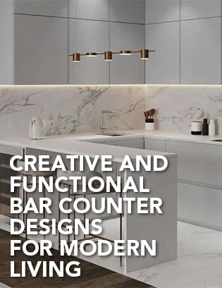 5 Bar Counter Designs for Modern Homes: Sizes, Seating & Layouts
