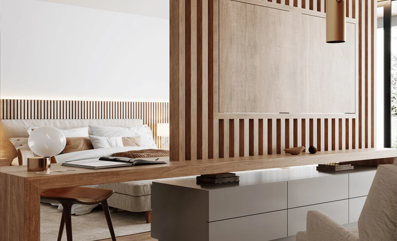 Bedroom partition cabinet with storage desk and TV wall Bedroom partition cabinet with storage desk and TV wall