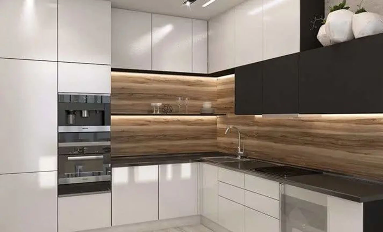 Acrylic kitchen cabinet door with bright high-gloss finish Acrylic kitchen cabinet door with bright high-gloss finish