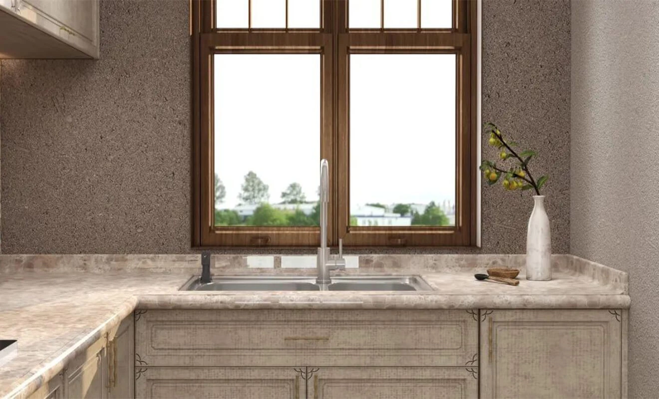 Kitchen countertop functional zones for washing and preparation