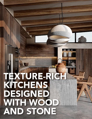 8 Wood and Stone Kitchen Ideas for Natural Texture