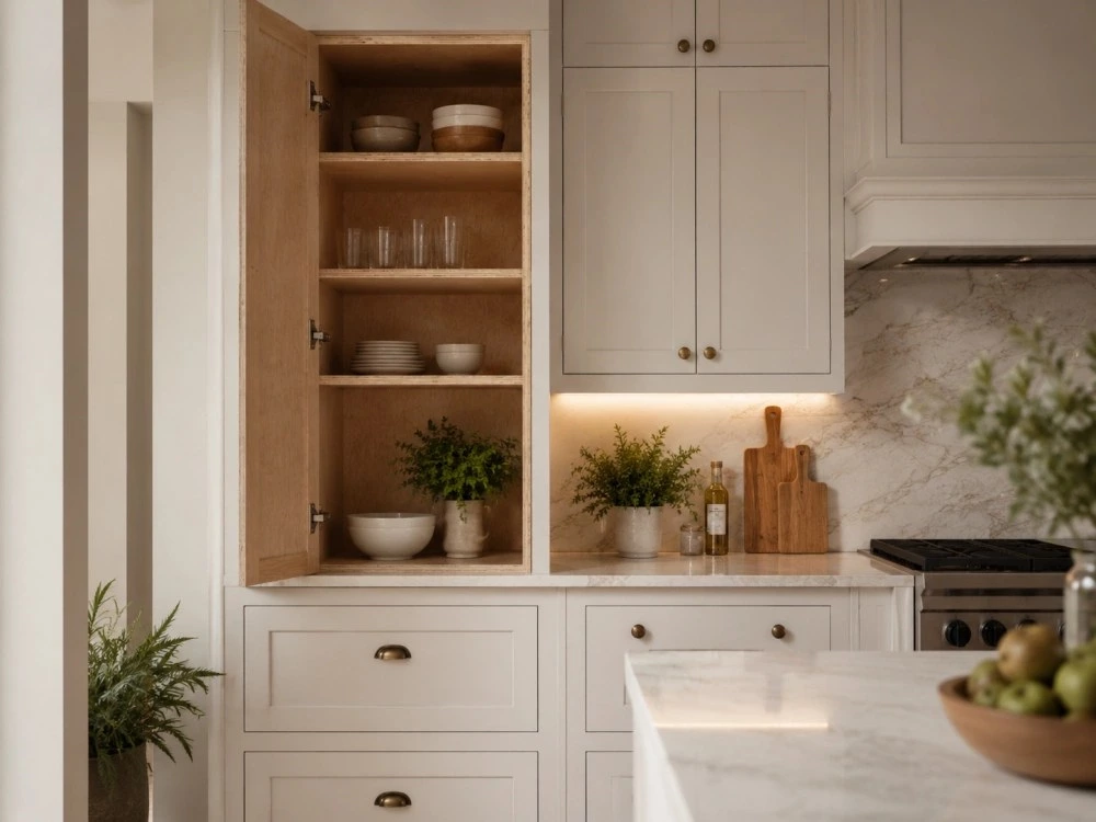 MDF painted cabinet doors vs plywood wood finish cabinet samples