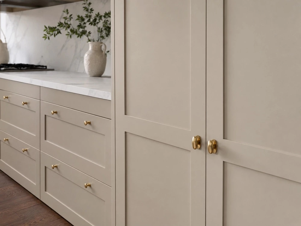 Plywood kitchen cabinet structure with layered board and strong cabinet box