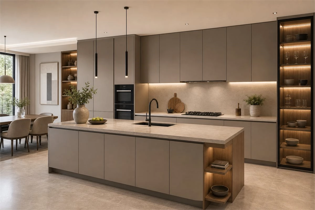 Matte kitchen cabinets