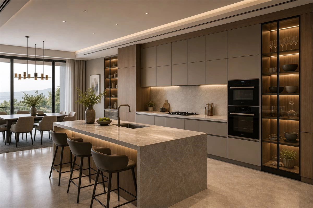 Matte cabinets for luxury kitchens