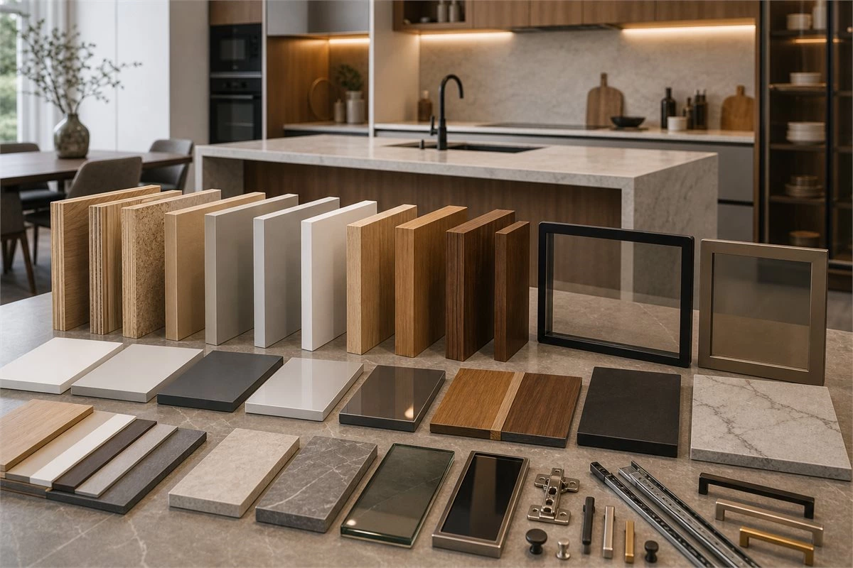 Custom cabinet materials and finishes