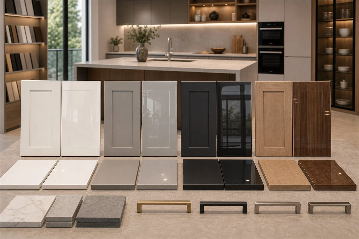 Matte vs gloss cabinets by color