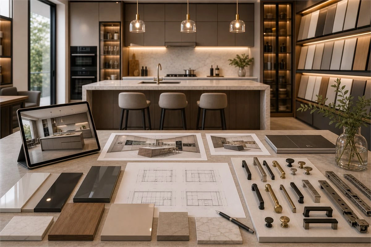 Custom kitchen cabinet finish selection
