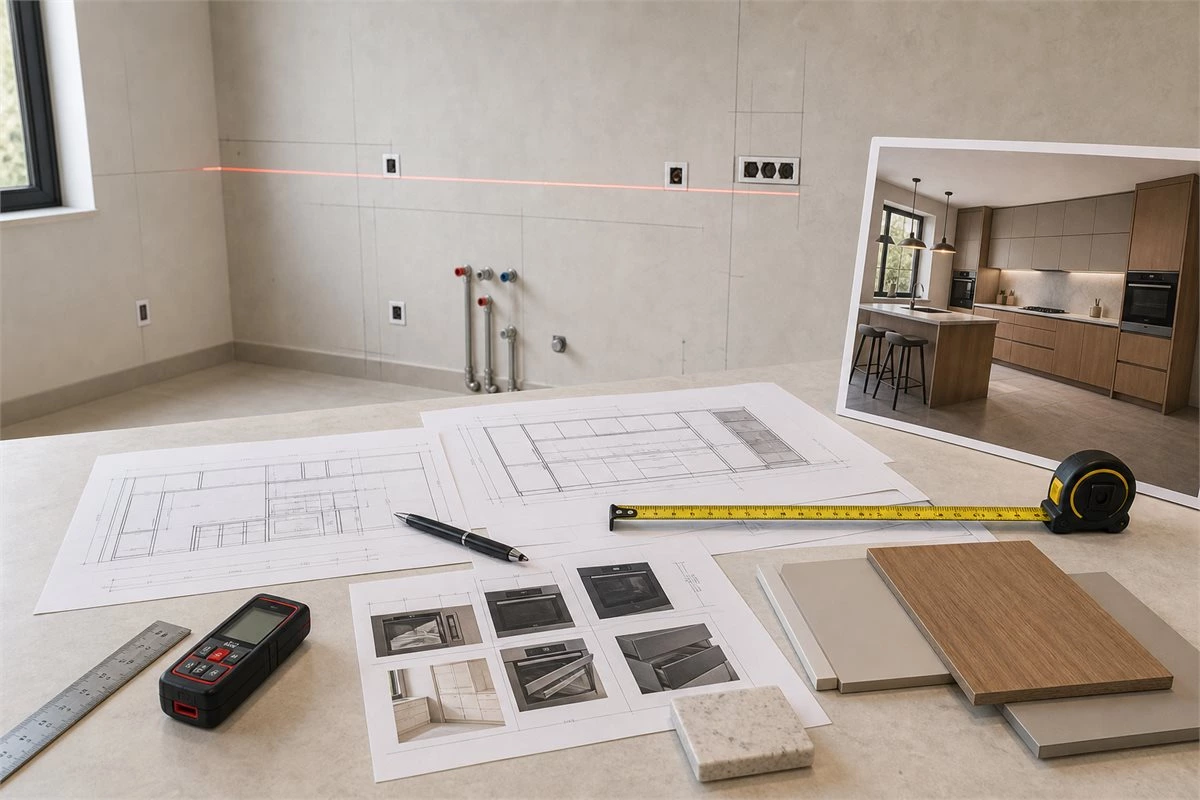 Kitchen cabinet layout measurements