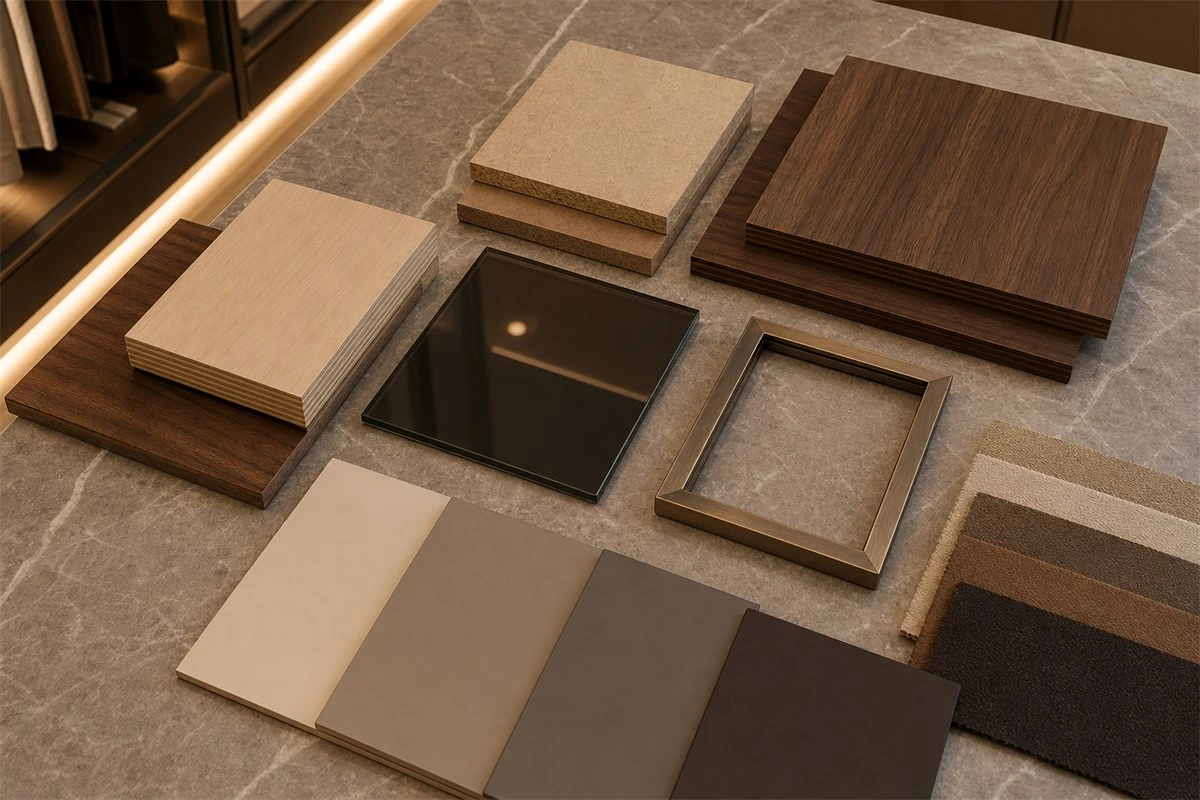 Best materials for luxury walk-in closets