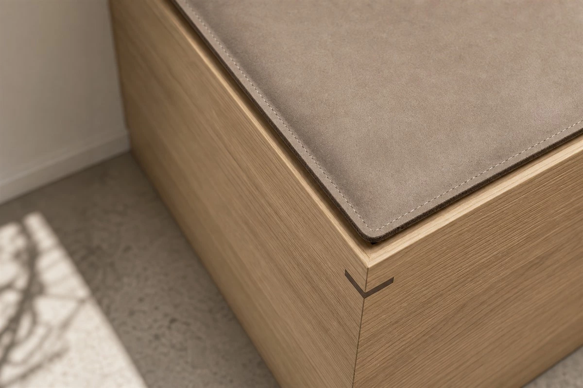 45-degree bevel cutting in custom cabinet craftsmanship