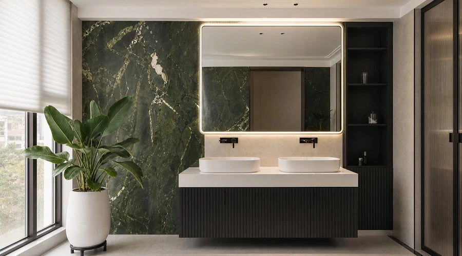 Green Stone Bathroom | Master Bathroom Design