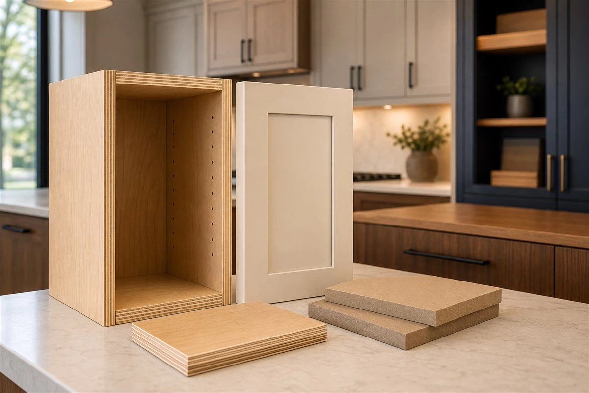 MDF vs plywood cabinets comparison for custom kitchen cabinets