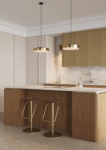 Pocket Door Bar Cabinet | Minimalist Luxury Kitchen Design