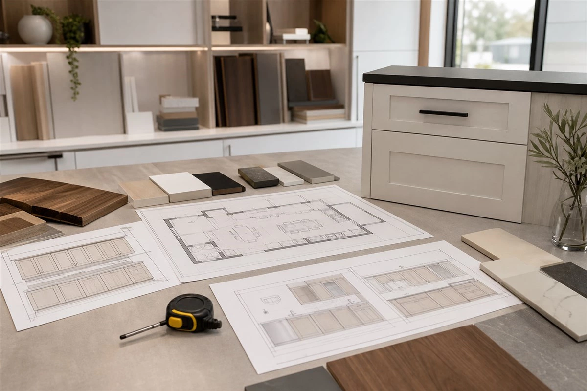floor plan review for custom cabinetry supplier for builders and cabinet project scope