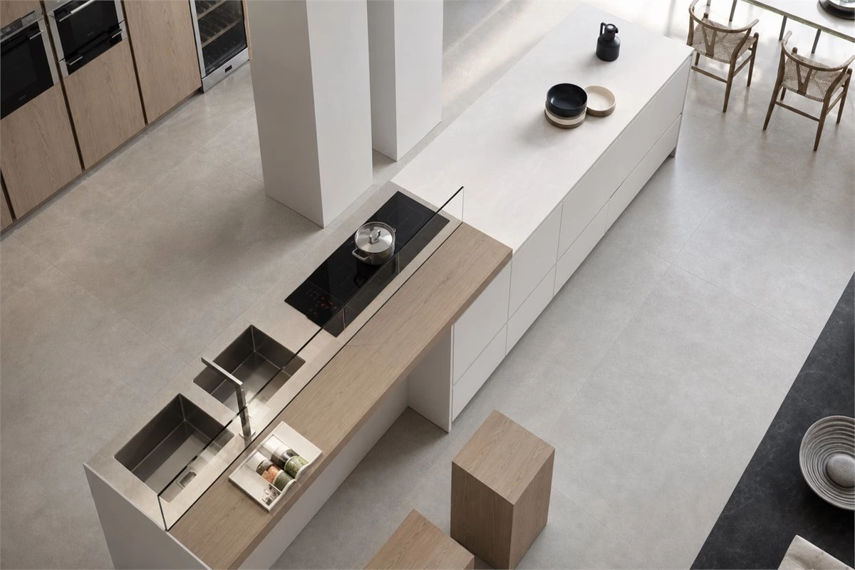 Custom Kitchen Island Cooking Area Custom kitchen island with cooking and preparation area
