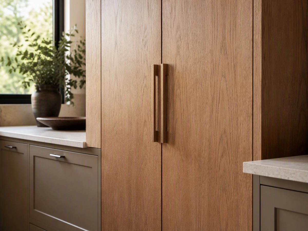 Warm wood and soft matte kitchen cabinet finishes for 2027