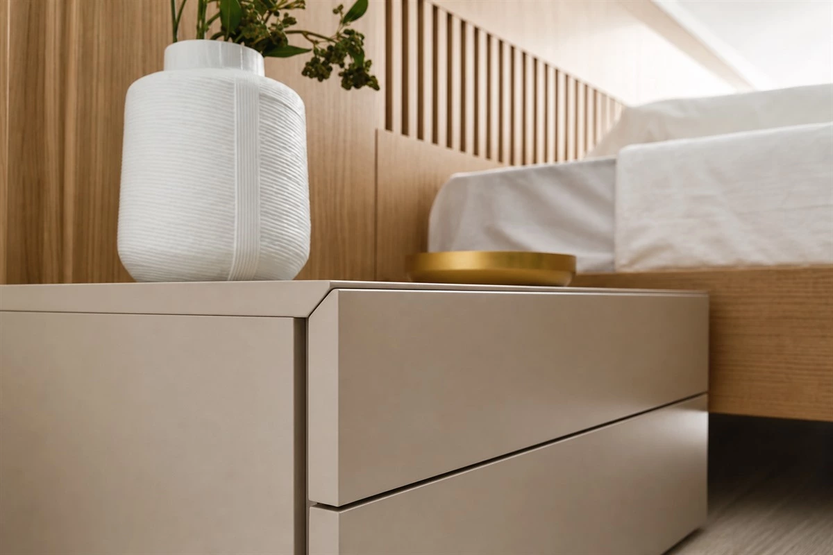 Practical Haitang corner groove detail for custom cabinetry