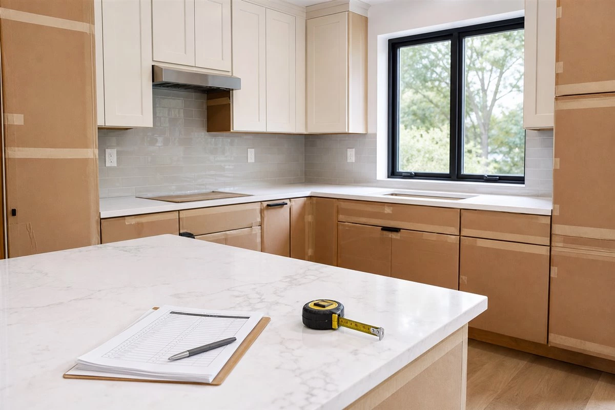 Kitchen cabinet delivery inspection and professional installation warranty planning