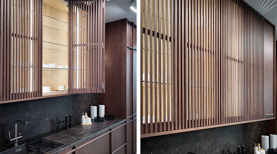 Walnut White Kitchen | Clean Lines and Warm Materials