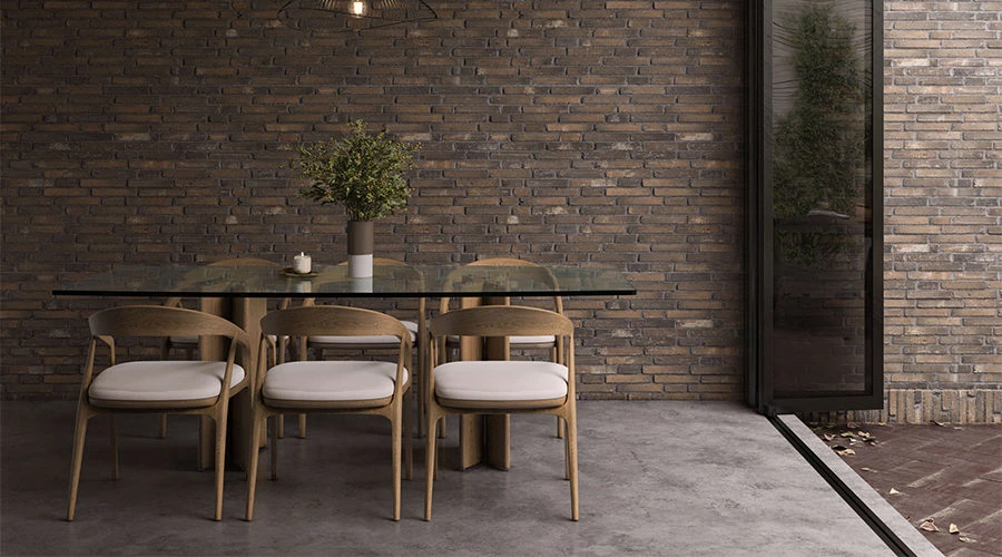 Courtyard Connected Open Kitchen With Island | A Minimal Living Space