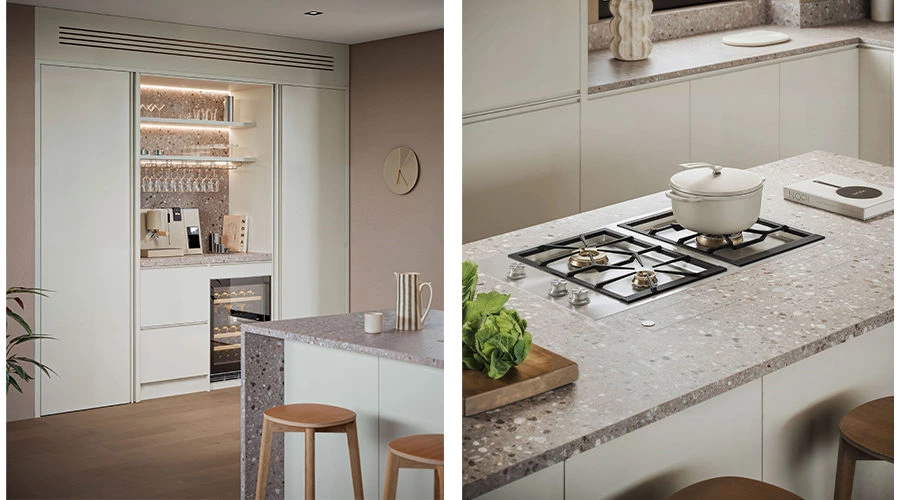 Italian Minimalist Kitchen | White Custom Cabinet Solution