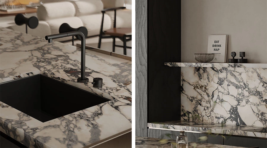 Metallic Lacquer Kitchen | A Statement Island Defines the Space