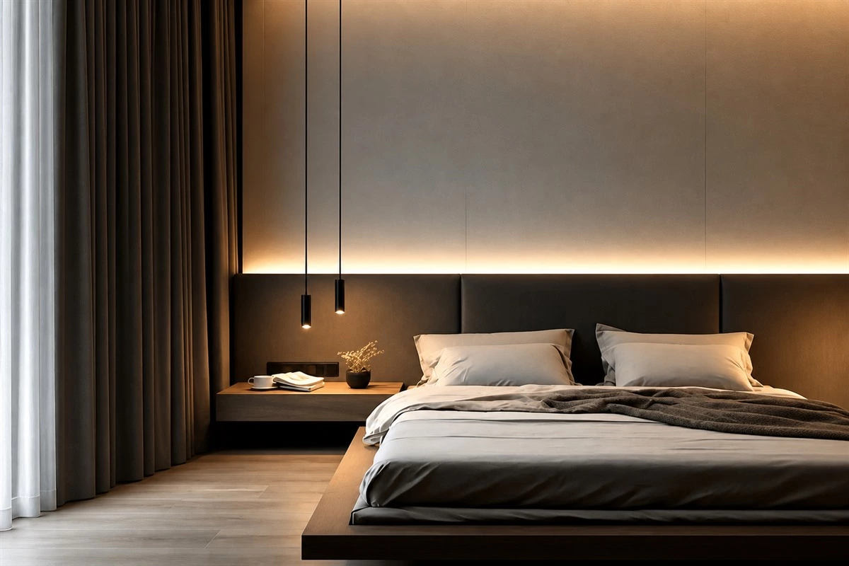 Seamless wall panel joint detail for a continuous feature wall