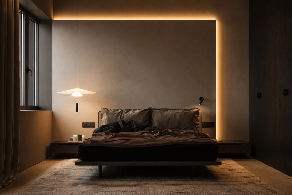 Hidden Lighting Modern Interior Ambience Hidden ambient lighting for a warm modern interior