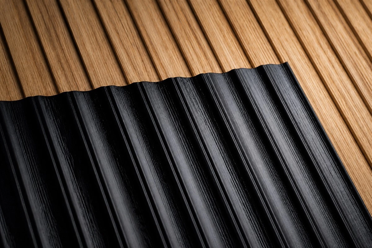 Thick panel grooving detail for structural stability