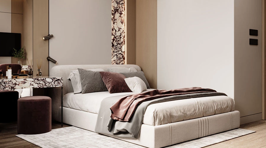 Bulgari Red Accent Girls' Bedroom Design