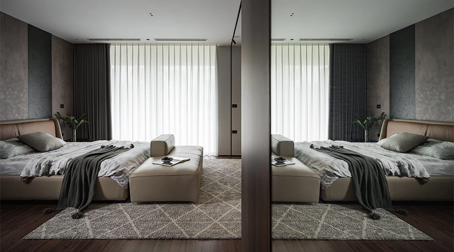 Walnut Master Bedroom Design | A Calm and Comfortable Retreat with Warm Wood Tones