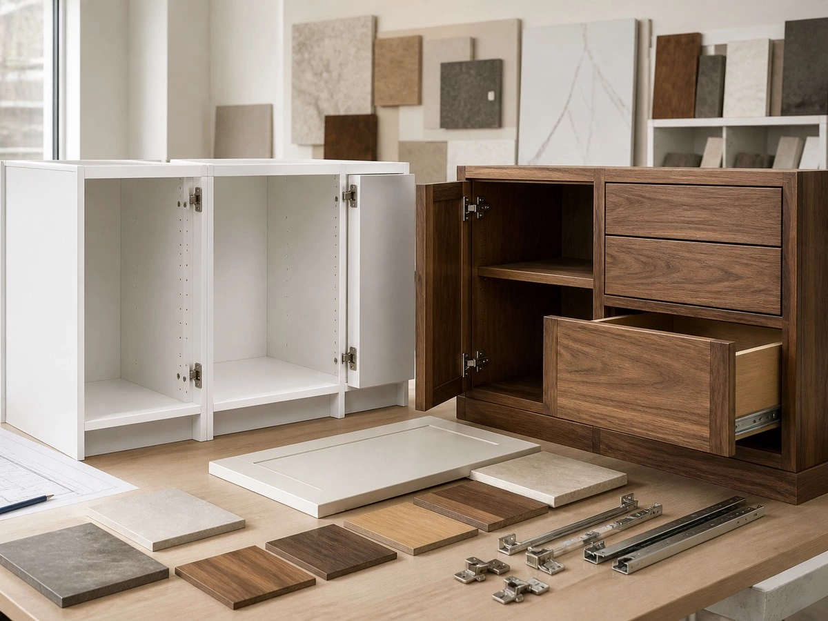 Stock kitchen cabinets and custom cabinetry project planning comparison