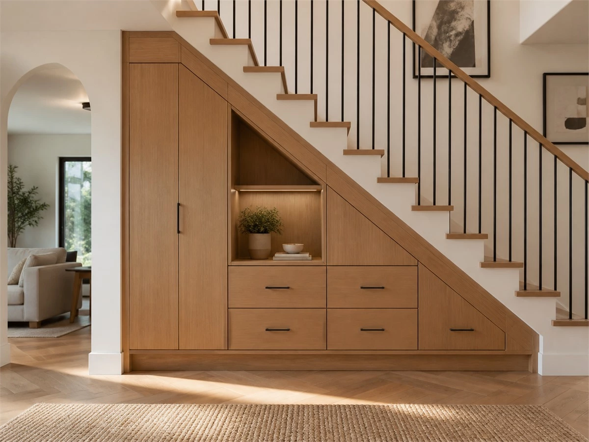 Under-Stair Storage Cabinets: Layouts, Door Types and Measurements