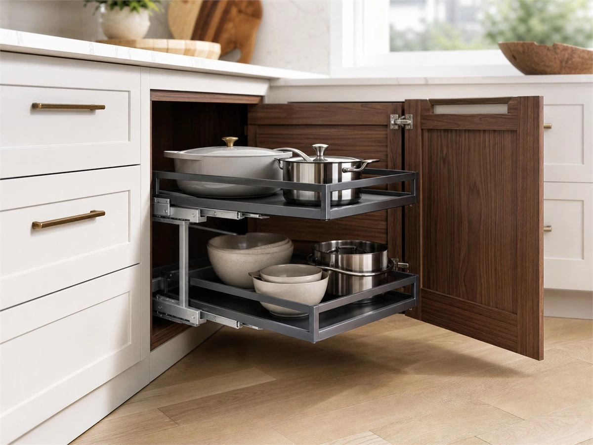 11 Kitchen Corner Cabinet Ideas for Better Storage & Access