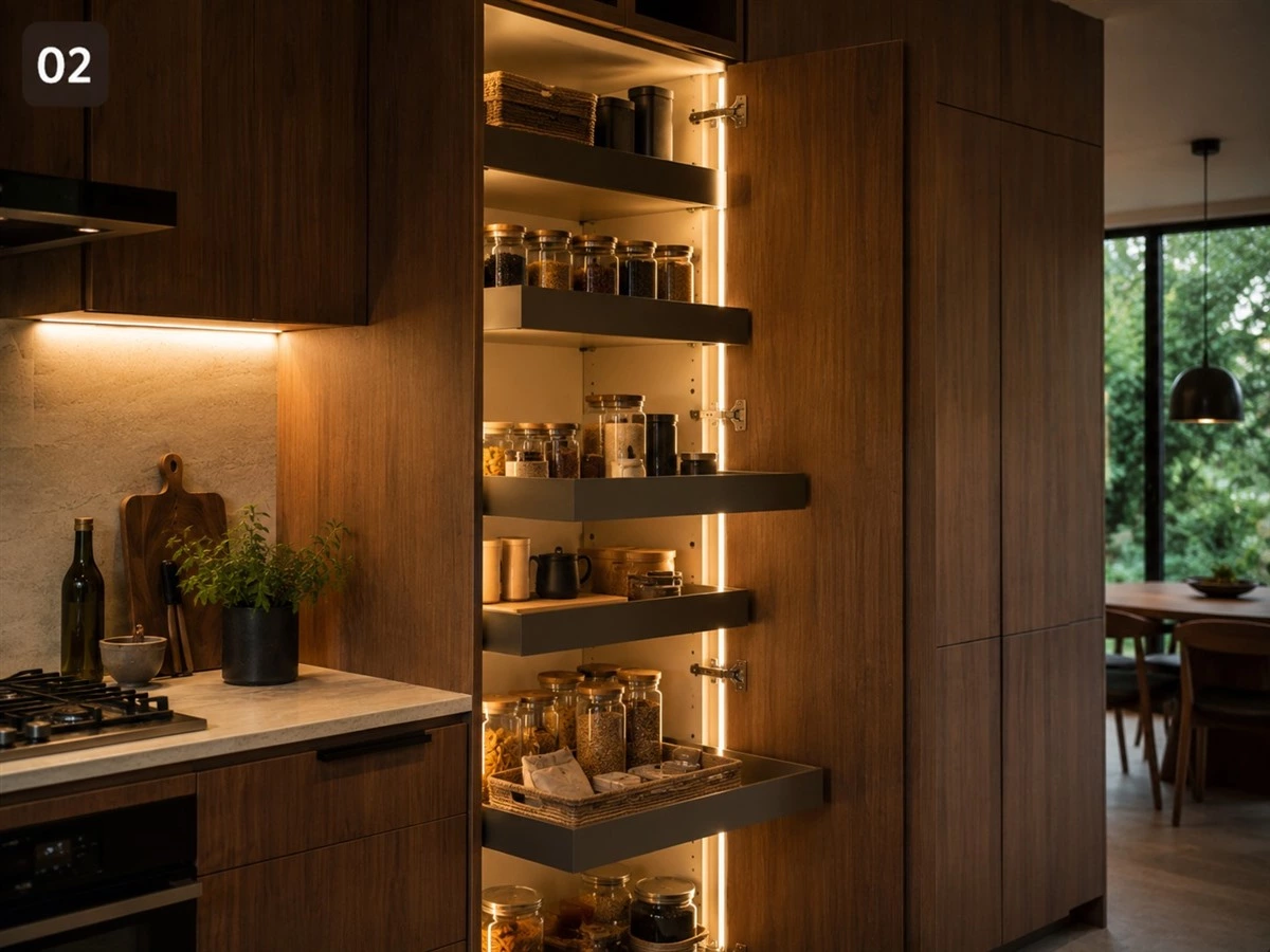 Under-cabinet task lighting for a modern kitchen countertop