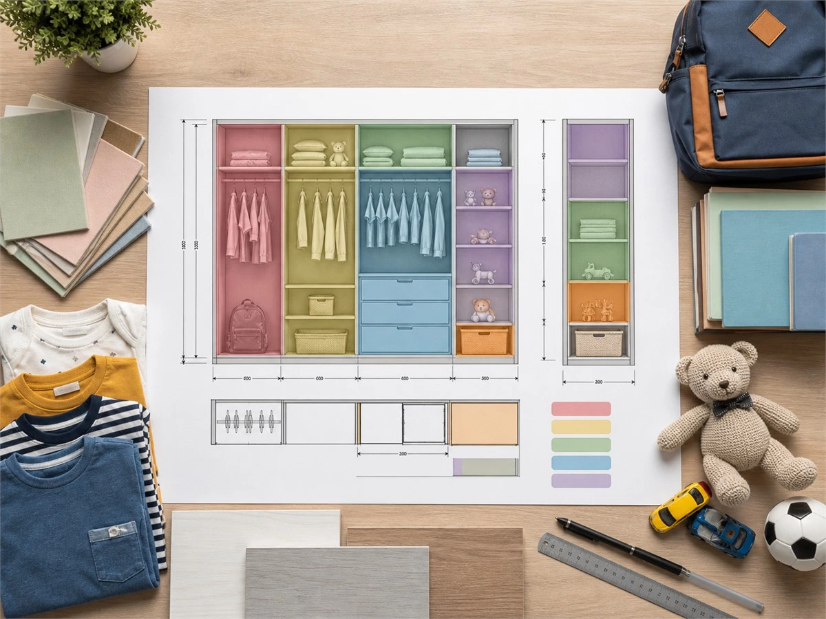 Kids Room Wardrobe Design: Storage Zones, Safety and Growing Needs