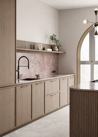 Vertical Grain Kitchen with Slim Shaker Doors
