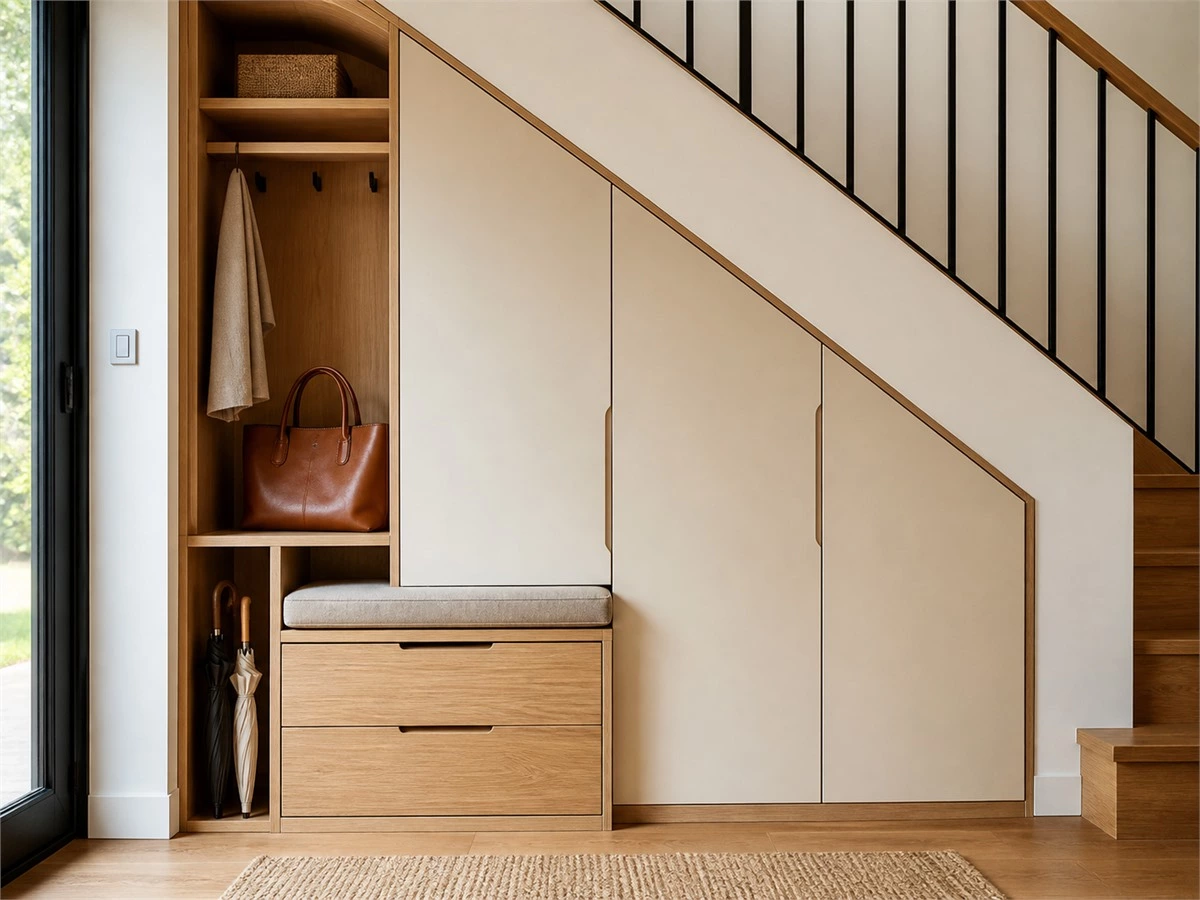 Under-Stair Storage Cabinets: Layouts, Door Types and Measurements
